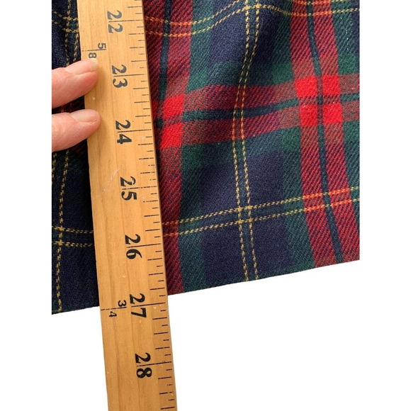 Vintage DK GOLD by Donnkenny Skirt Size 12 Plaid Wool Blend Holiday Academia - Picture 10 of 10